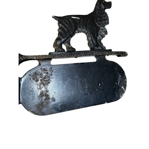 Vintage Cast Aluminum Cocker Spaniel (?) Dog Mailbox / Address Name Sign Plaque - Picture 3 of 9